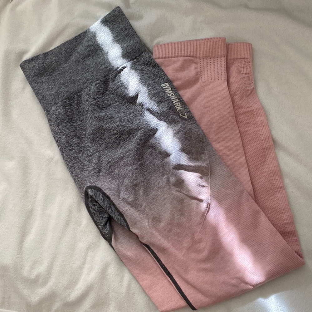 Gymshark ombré grey to pink leggings